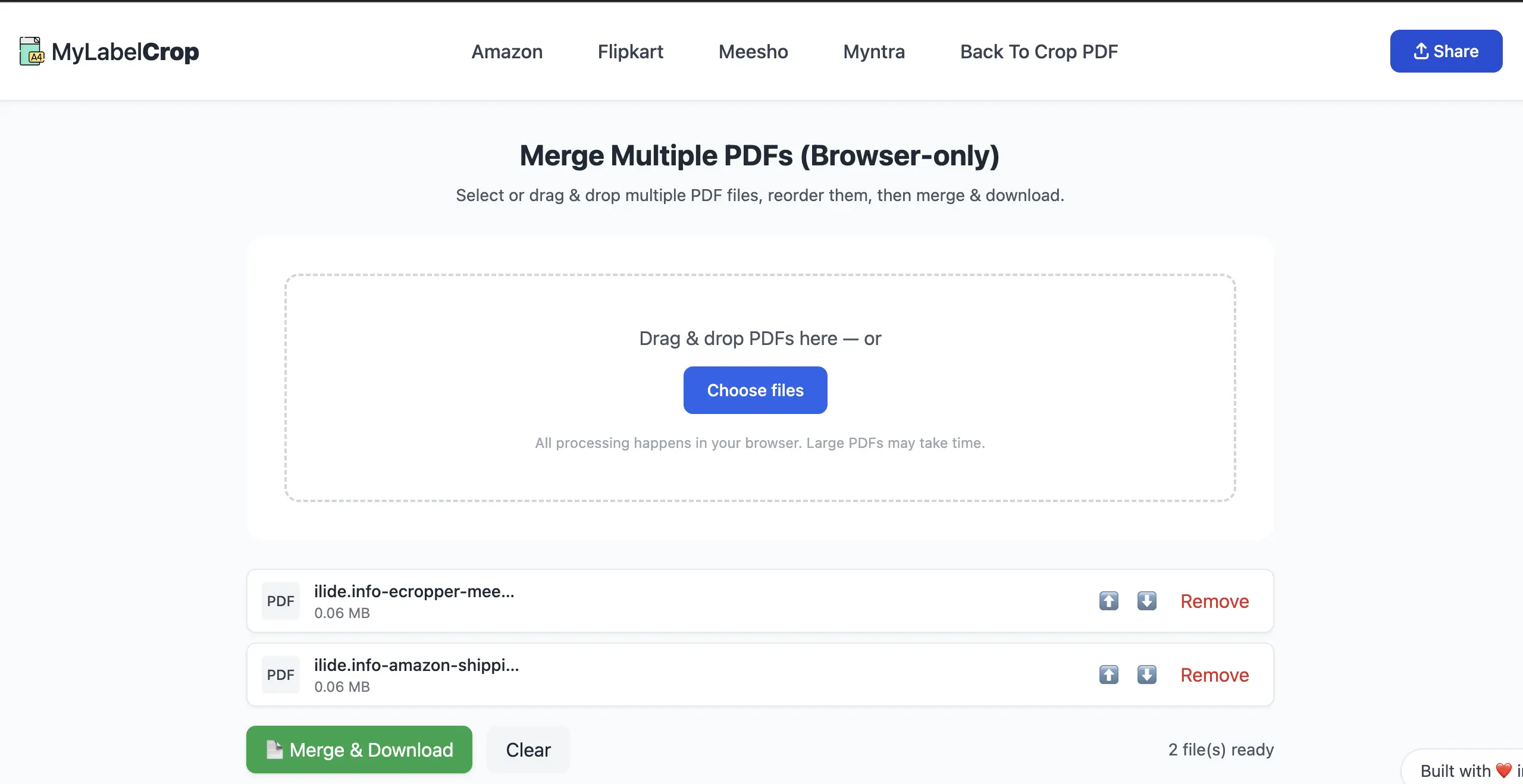 Arrange PDF File Order